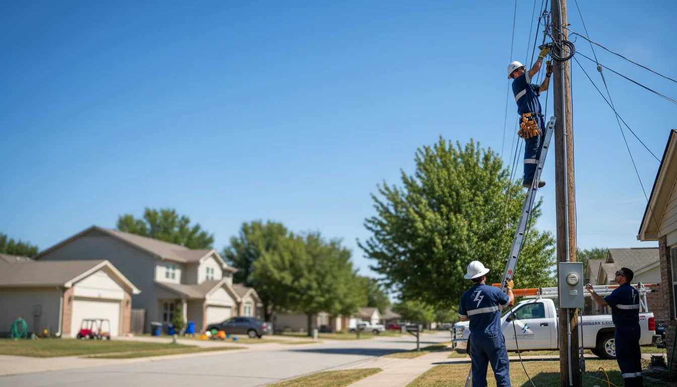 Residential electrician providing installation services in Paris, AR